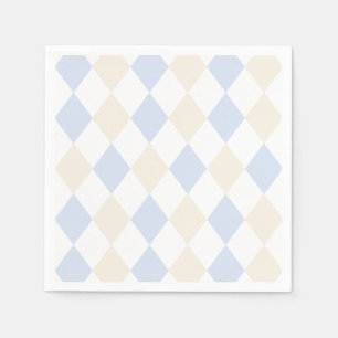 Elegantes Blau Beige Einfaches Klassisches Diamant Serviette