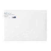 Elegantes Blau, Burgund und Lila Flora, Hochzeit (Vorderseite)