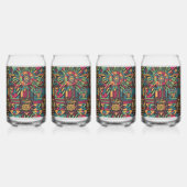 Elegantes Blau "Eclipsed Suns and Pyramids" Glas T (Links)