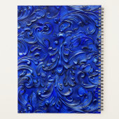 Elegantes blau gefertigtes Leder Planer (Rückseite)