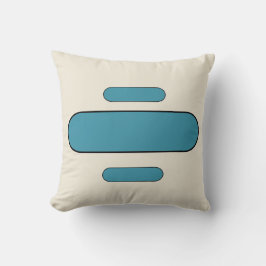 Elegantes, blau gestreiftes Quadrat Kissen - Minim