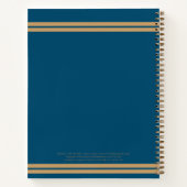 Elegantes Blau, hellbrauner Chic Real Anwesen Agen Notizblock (Rückseite)