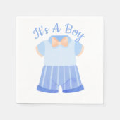 Elegantes Blau It's A Boy Baby Shower Serviette (Vorderseite)