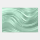 Elegantes Blau Lila Aquamarines Swirl-Muster Chic Geschenkpapier Set (Vorderseite 3)