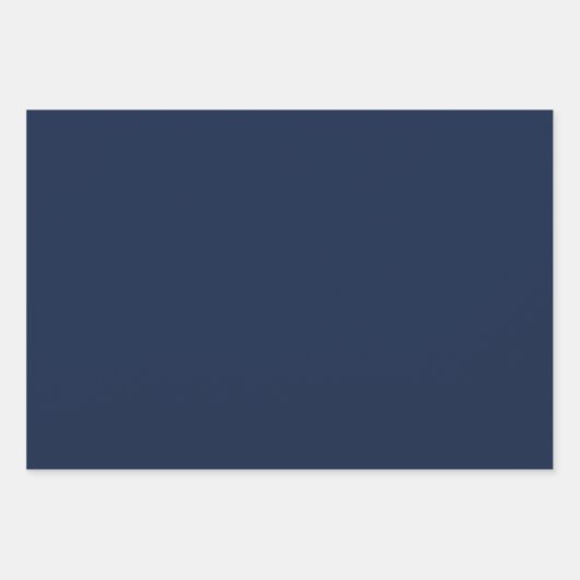 Elegantes Blau Minimalistisch und schick Geschenkpapier Set (Vorderseite 3)