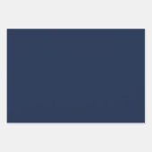 Elegantes Blau Minimalistisch und schick Geschenkpapier Set (Vorderseite 2)