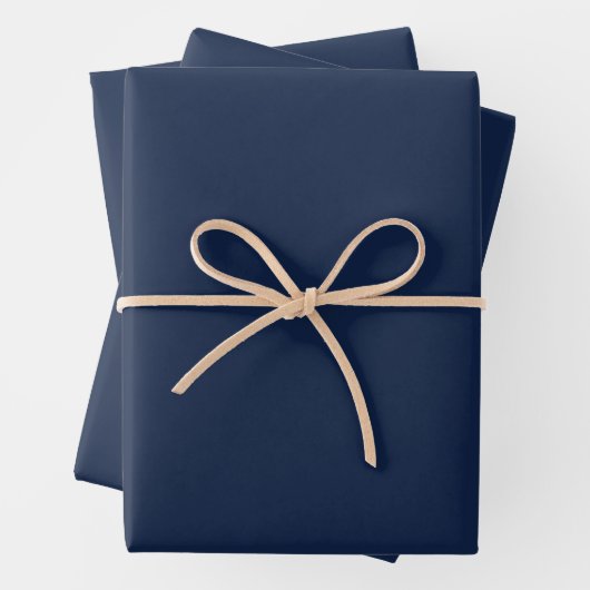 Elegantes Blau Minimalistisch und schick Geschenkpapier Set (Beispiel)