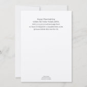 Elegantes Blau mit beige-schicken "Give Danke" Zit Dankeskarte (Rückseite)