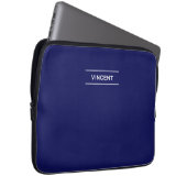 Elegantes Blau mit Name Laptop Sleeve (Vorne Rechts)