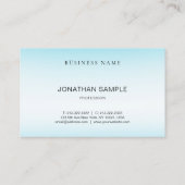 Elegantes Blau Modernes Minimalistisches Schlicht  Visitenkarte (Rückseite)