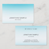 Elegantes Blau Modernes Minimalistisches Schlicht  Visitenkarte (Vorne/Hinten)