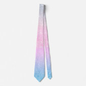 Elegantes Blau Rosa Silver Glitzer Design Krawatte (Vorderseite)