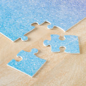 Elegantes Blau Rosa Silver Glitzer Design Puzzle (Seite)