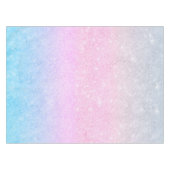 Elegantes Blau Rosa Silver Glitzer Design Tischdecke (Vorderseite (Horizontal))