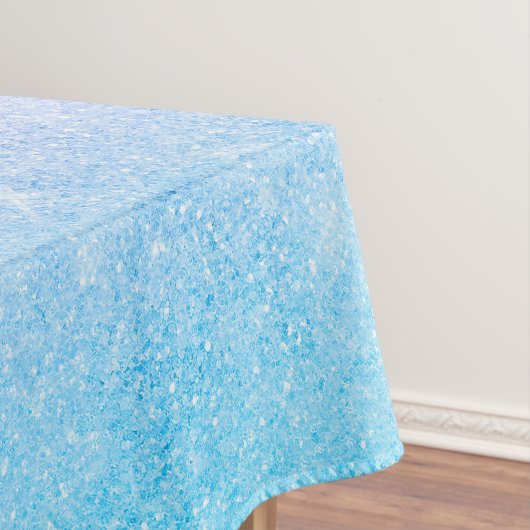 Elegantes Blau Rosa Silver Glitzer Design Tischdecke (Beispiel)