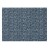 Elegantes Blau Silver Geometric Muster Weihnachten Tischdecke (Vorderseite (Horizontal))