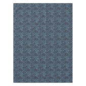 Elegantes Blau Silver Geometric Muster Weihnachten Tischdecke (Vorderseite)