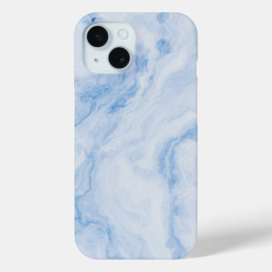 Elegantes Blau-Stein-Marmor-Muster Case-Mate iPhone Hülle (Rückseite)