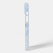 Elegantes Blau-Stein-Marmor-Muster Case-Mate iPhone Hülle (Rückseite / Links)