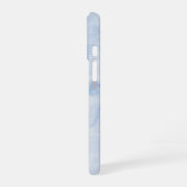 Elegantes Blau-Stein-Marmor-Muster iPhone 16 Hülle (Linke Seite)