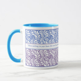 Elegantes Blau u. Lavendel-Lieblingszitat-Tasse Tasse