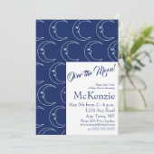 Elegantes Blau über der Himmelsdusche I Einladung (Stehend Vorderseite)