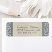 Elegantes Blau und Beige Barockmuster (Insitu)