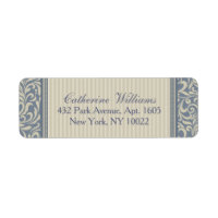 Elegantes Blau und Beige Barockmuster
