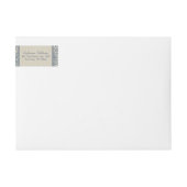 Elegantes Blau- und Beige Damask Muster Hochzeit (Vorderseite)