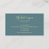 Elegantes Blau- und Cremefarbenmuster Visitenkarte (Rückseite)