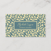 Elegantes Blau- und Cremefarbenmuster Visitenkarte (Vorderseite)