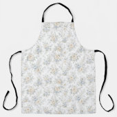 Elegantes Blau- und Elfenblumenmuster Schürze (Vorderseite)