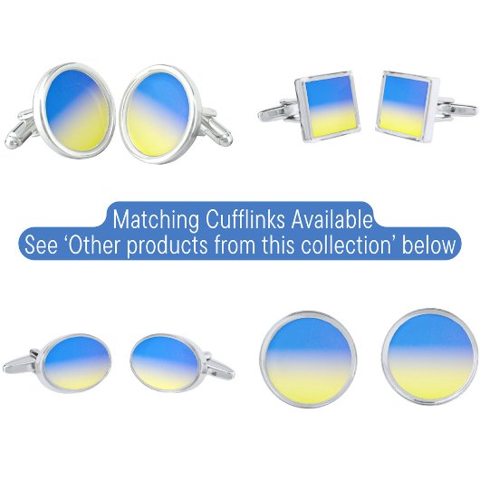 Elegantes Blau und Gelb Gradient Ukraine Inspirier Krawatte