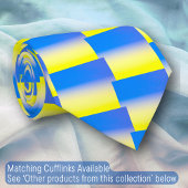 Elegantes Blau und Gelb Gradient Ukraine Inspirier Krawatte