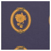 Elegantes Blau und Gold Stoff (Nahaufnahme)