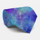 Elegantes Blau- und Goldmotiv Krawatte (Gerollt)