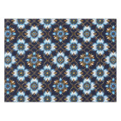 Elegantes Blau- und Goldmuster Tischdecke (Vorderseite (Horizontal))