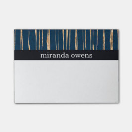 Elegantes Blau und Imitate Post-it Klebezettel
