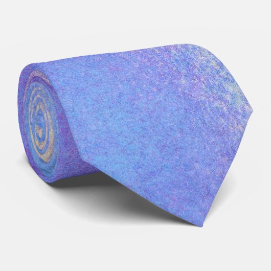 Elegantes Blau und Lila Wasserfarbe | Necktie Krawatte (Gerollt)