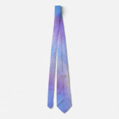 Elegantes Blau und Lila Wasserfarbe | Necktie Krawatte (Rückseite)