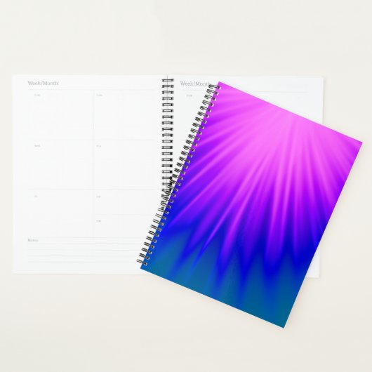 Elegantes Blau und Rosa Abstrakt Planer (Anzeige)