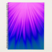 Elegantes Blau und Rosa Abstrakt Planer (Vorderseite)