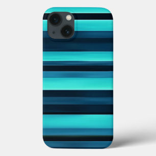 Elegantes Blau und Schwarz gestreiftes schlankes m Case-Mate iPhone Hülle