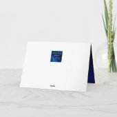 Elegantes Blau und Silber Personalisiert Karte (Rückseite)