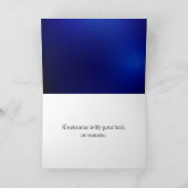 Elegantes Blau und Silber Personalisiert Karte (Innenseite)