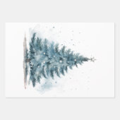 Elegantes Blau und Silber Winter Wonderland Geschenkpapier Set (Vorderseite 2)