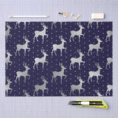 Elegantes Blau und Silberfresser Weihnachten Seidenpapier (Handwerk)