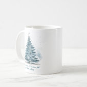 Elegantes Blau und Silver Winter Wonderland Kaffeetasse (Vorderseite Links)