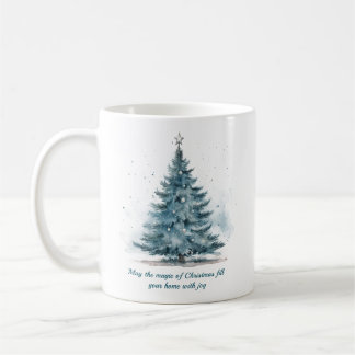 Elegantes Blau und Silver Winter Wonderland Kaffeetasse