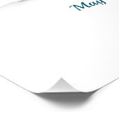 Elegantes Blau und Silver Winter Wonderland Poster (Ecke)